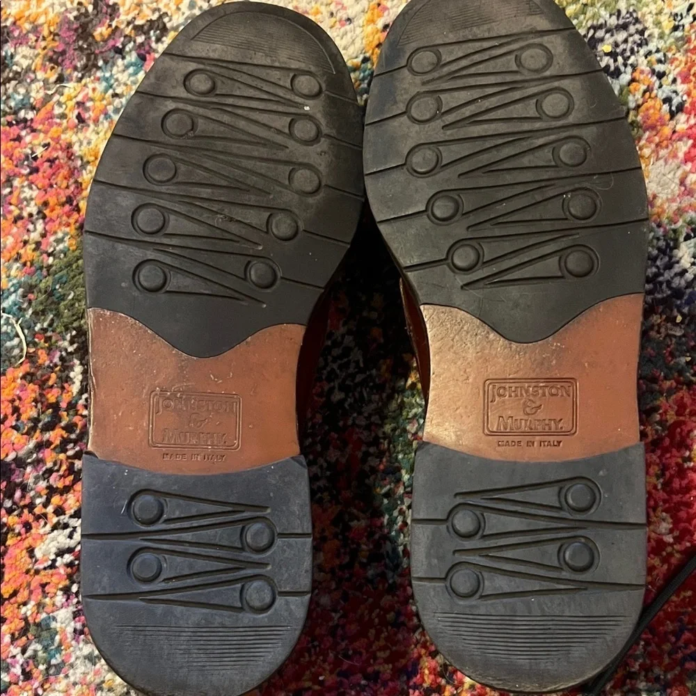 Johnston & Murphy Rich Brown Leather Derbys